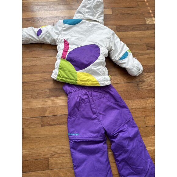 Obermeyer Girls Jacket Patchwork And Purple Pants I-Grow Size 5 - Picture 12 of 12